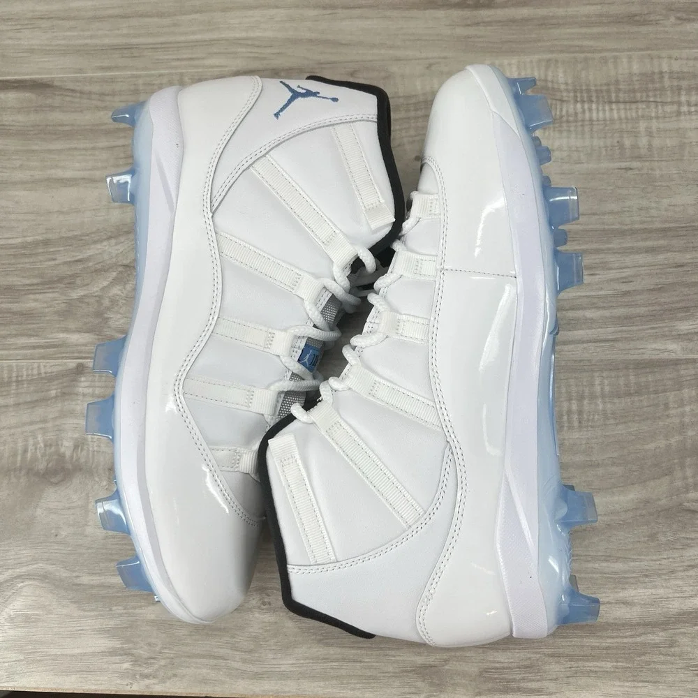 Jordan 11 Retro MCS Baseball Cleats White Legend Blue Mens 10.5 HM7326-104